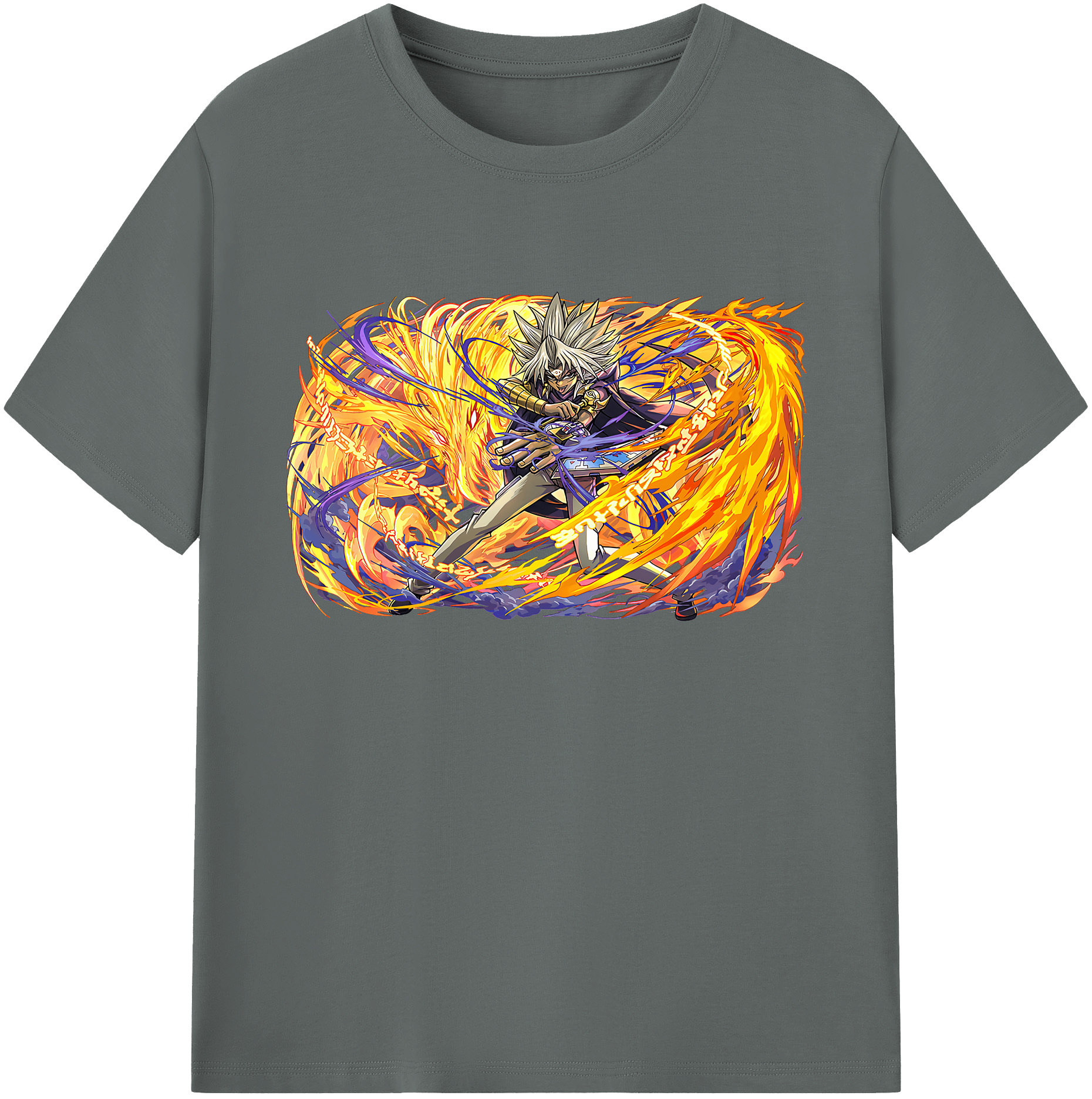 （画像用） 遊☆戯☆王 Yu-Gi-Oh! 綿100％ メンズ半袖Tシャツ｜肌触りやわらか＆通気性